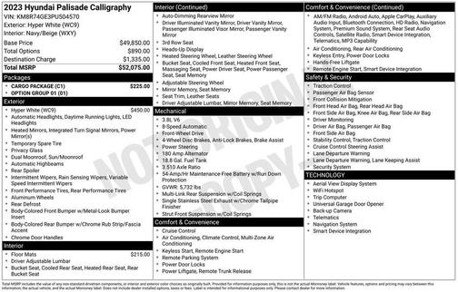 2023 Hyundai PALISADE Calligraphy