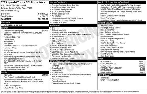 2025 Hyundai TUCSON SEL Convenience