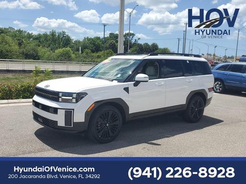 Serenity White 2025 Hyundai SANTA FE HEV Calligraphy