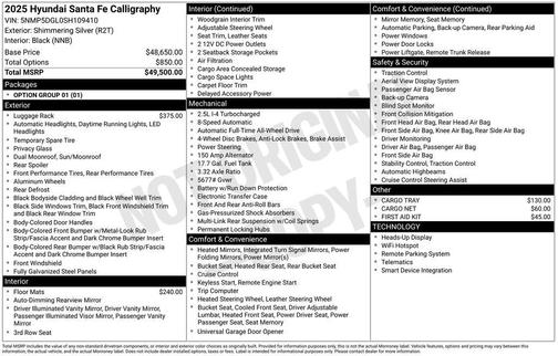 2025 Hyundai SANTA FE Calligraphy