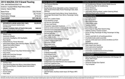 2012 Mazda CX-9 Grand Touring