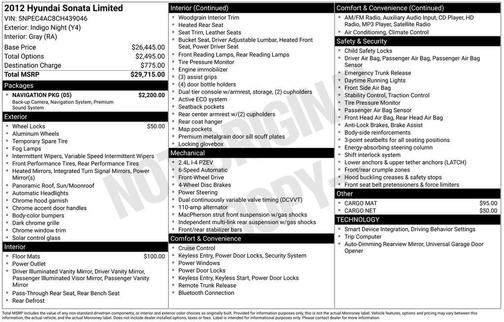 2012 Hyundai SONATA Limited