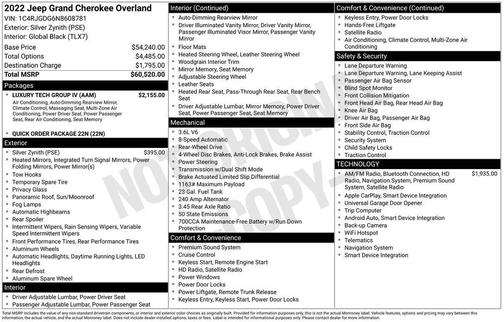 2022 Jeep Grand Cherokee Overland