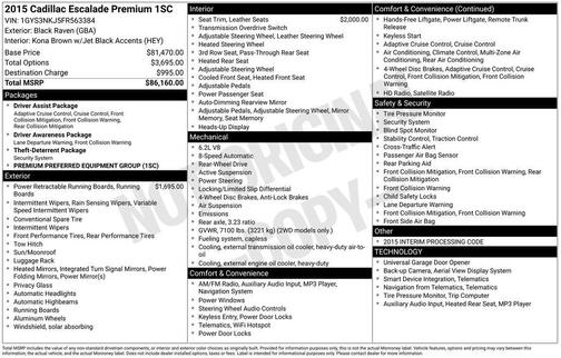 2015 Cadillac Escalade Premium