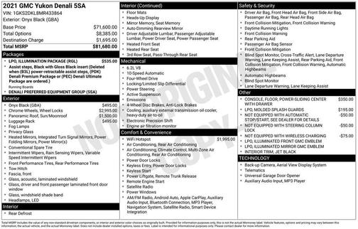 2021 GMC Yukon Denali