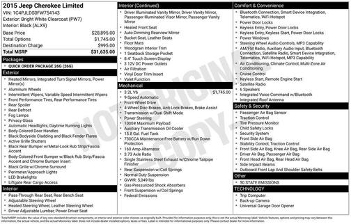 2015 Jeep Cherokee Limited