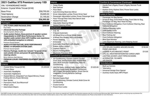 2021 Cadillac XT5 Premium Luxury