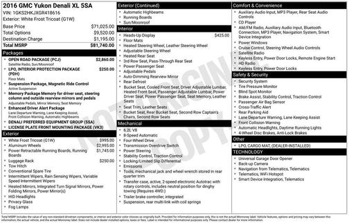 2016 GMC Yukon XL Denali