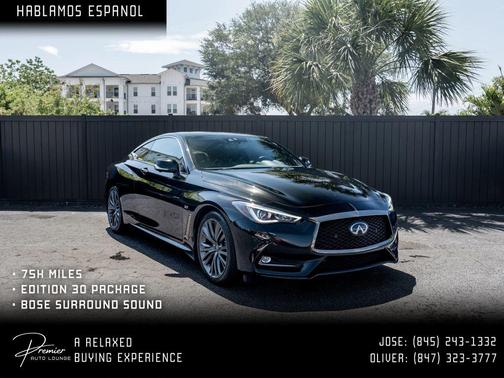 Black 2020 INFINITI Q60 3.0T LUXE