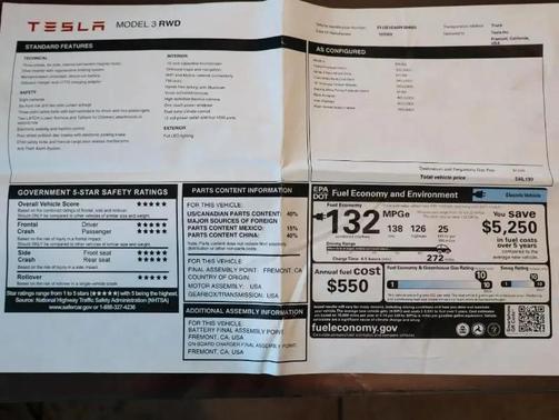 2023 Tesla Model 3 Standard Range