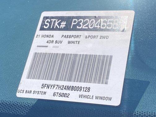 Platinum White Pearl 2021 Honda Passport Sport