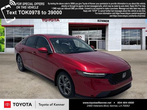 Radiant Red Metallic 2024 Honda Accord EX
