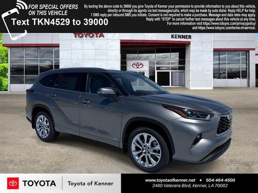 Gray 2026 Toyota Highlander Hybrid Limited