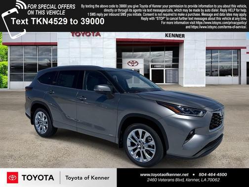 Gray 2026 Toyota Highlander Hybrid Limited