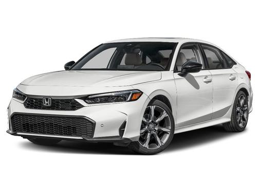 Platinum White Pearl 2026 Honda Civic Hybrid Sport Touring