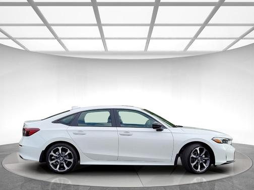 Platinum White Pearl 2026 Honda Civic Hybrid Sport Touring
