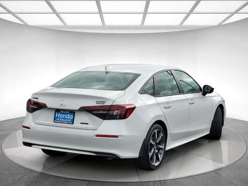 Platinum White Pearl 2026 Honda Civic Hybrid Sport Touring