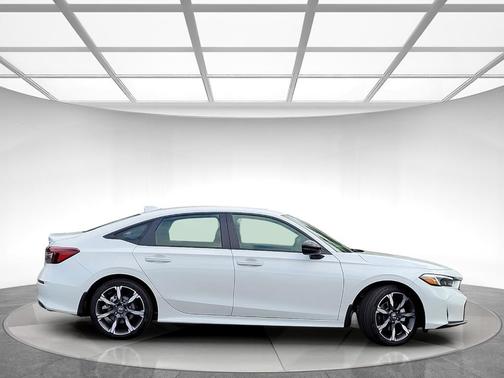 Platinum White Pearl 2026 Honda Civic Hybrid Sport Touring