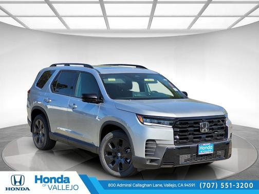 Solar Silver Metallic 2026 Honda Pilot Black Edition
