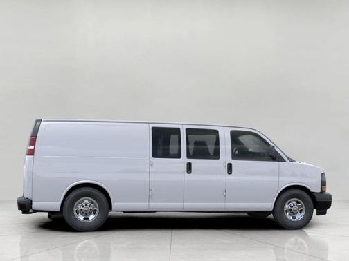 Summit White 2026 Chevrolet Express 3500 3500 Extended Wheelbase, WT, RWD