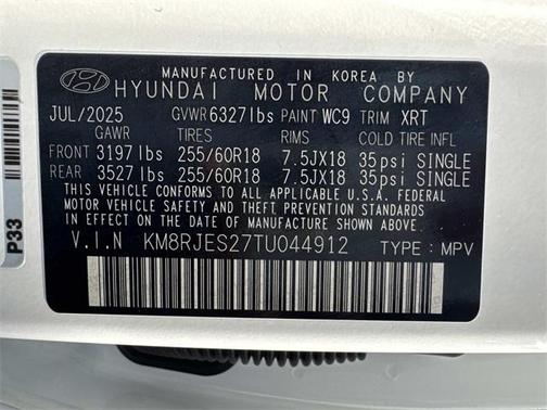 2026 Hyundai PALISADE XRT Pro
