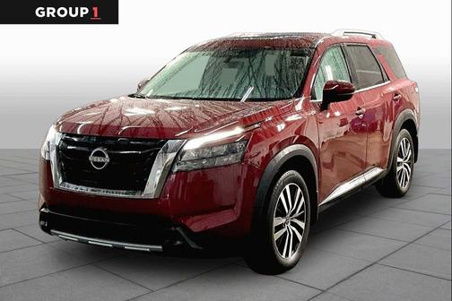 Scarlet Ember Tintcoat 2025 Nissan Pathfinder Platinum FWD