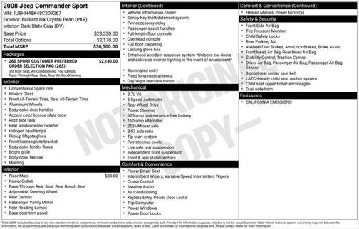 2008 Jeep Commander Sport