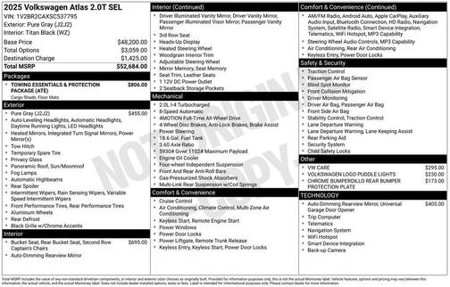2025 Volkswagen Atlas 2.0T SEL