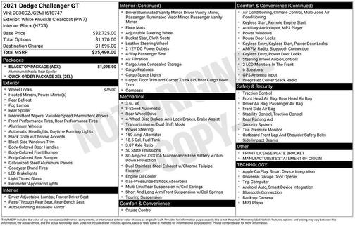 2021 Dodge Challenger GT