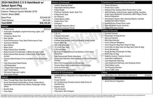 2024 Mazda Mazda3 2.5 S Select Sport