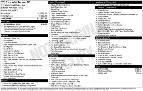 2016 Hyundai TUCSON SE