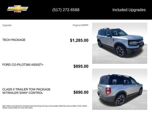 Silver Metallic 2022 Ford Bronco Sport Outer Banks