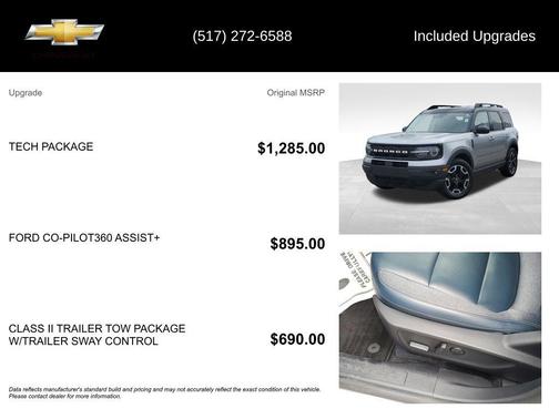 Silver Metallic 2022 Ford Bronco Sport Outer Banks