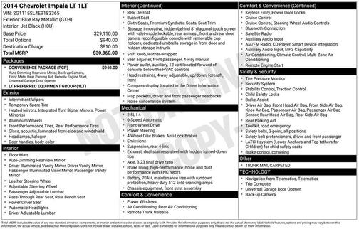 2014 Chevrolet Impala 1LT