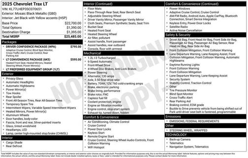 2025 Chevrolet Trax LT