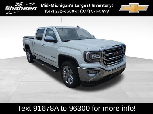 White Frost Tri-Coat 2018 GMC Sierra 1500 SLT