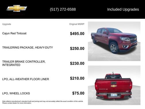 Cajun Red Tintcoat 2019 Chevrolet Colorado Z71