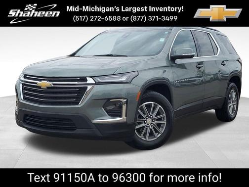 Silver Sage Metallic 2023 Chevrolet Traverse LT Cloth