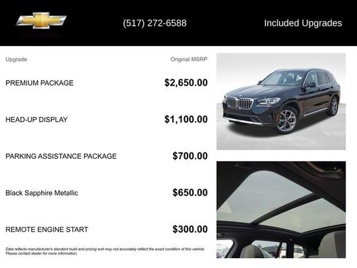 Black Sapphire Metallic 2023 BMW X3 xDrive30i