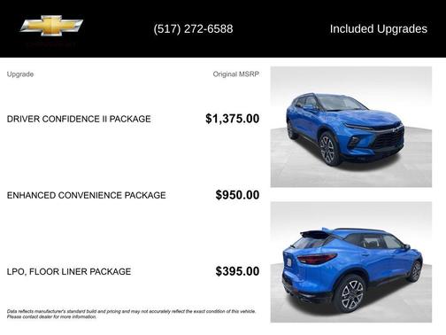 Blue 2025 Chevrolet Blazer RS