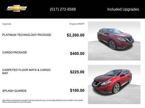 Cayenne Red 2016 Nissan Murano Platinum