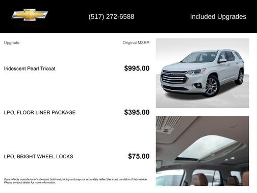 Iridescent Pearl Tricoat 2020 Chevrolet Traverse High Country
