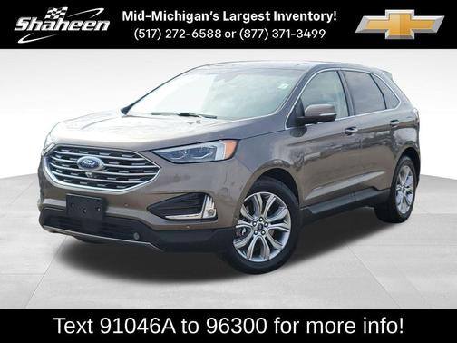 Beige 2019 Ford Edge Titanium