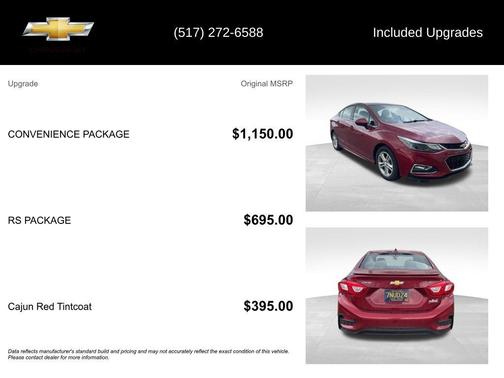 Cajun Red Tintcoat 2017 Chevrolet Cruze LT