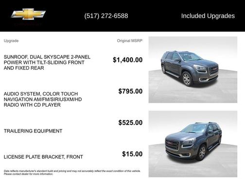 Cyber Gray Metallic 2013 GMC Acadia SLT-2