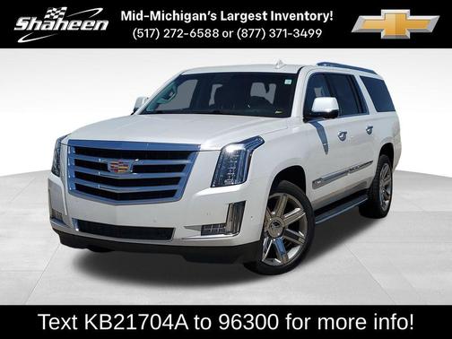 Crystal White Tri-Coat 2017 Cadillac Escalade ESV Luxury