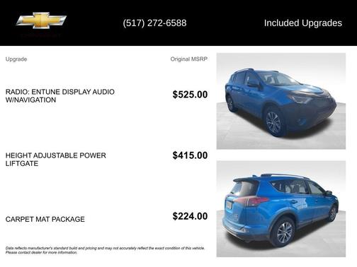 Electric Storm Blue 2018 Toyota RAV4 Hybrid LE