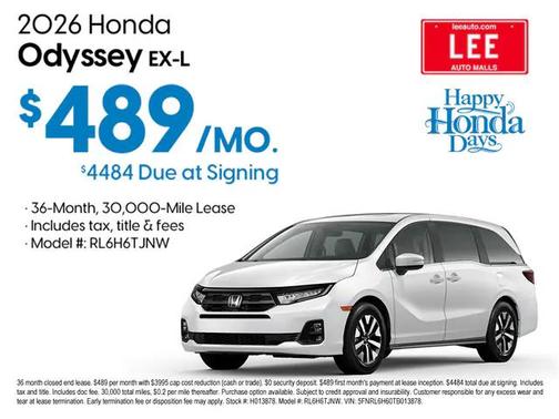 2026 Honda Odyssey EX-L