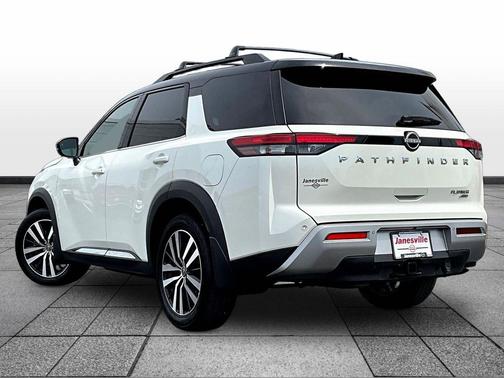Pearl White Tricoat/Super Black 2023 Nissan Pathfinder Platinum 4WD