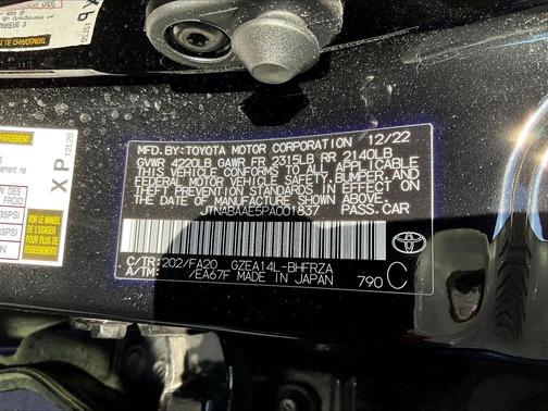 Black 2023 Toyota GR Corolla Core